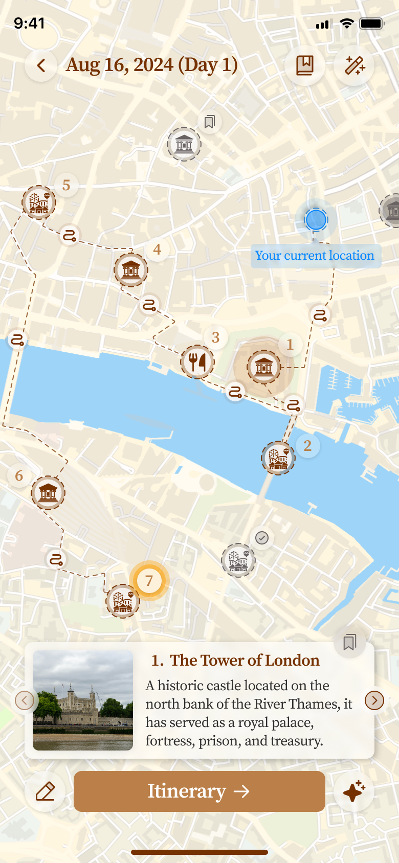 Visualize your trip on a map
